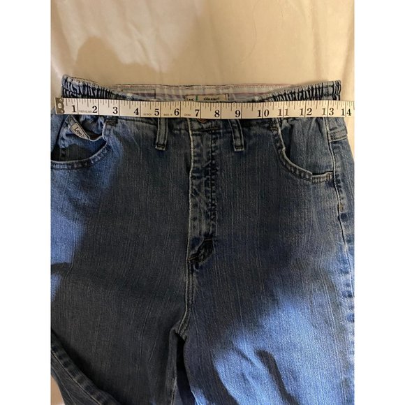 VINTAGE LEE ELASTIC WAIST HI-RISE JEANS SZ 10S - Picture 9 of 12